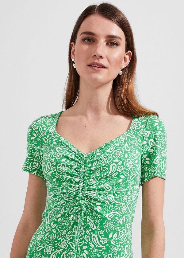 Hobbs Suzannah Dress Green Multi
