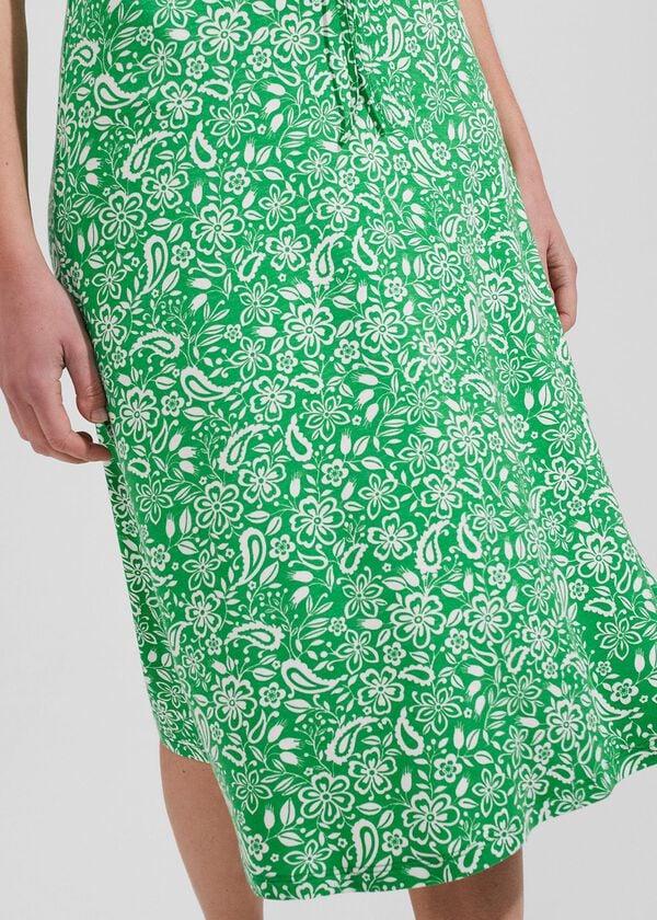 Hobbs Suzannah Dress Green Multi