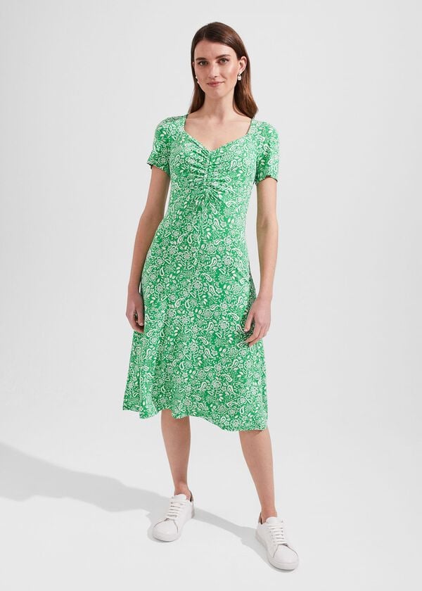 hobbs Suzannah Dress Green Multi
