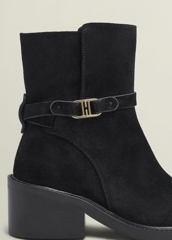 Hobbs Sydney Suede Ankle Boots Black