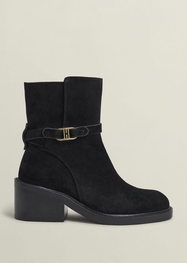 hobbs Sydney Suede Ankle Boots Black