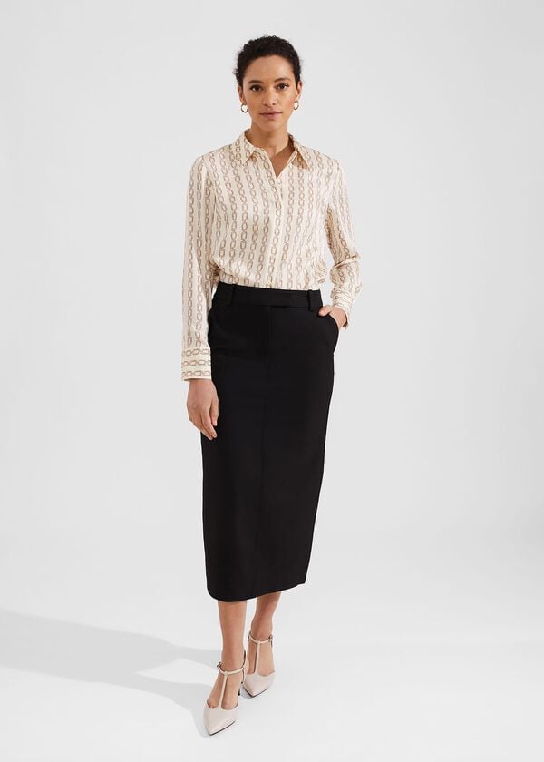 hobbs Sylvia Pencil Skirt Black
