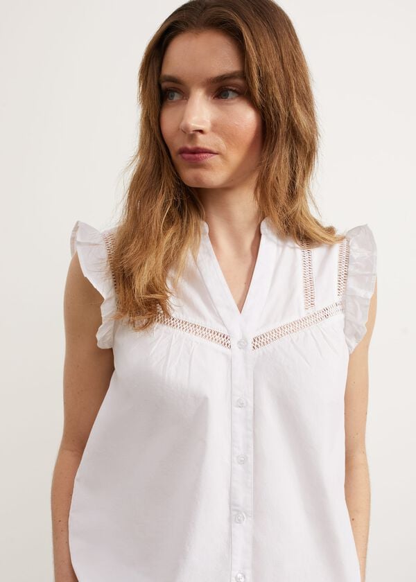 Hobbs Sywell Blouse White