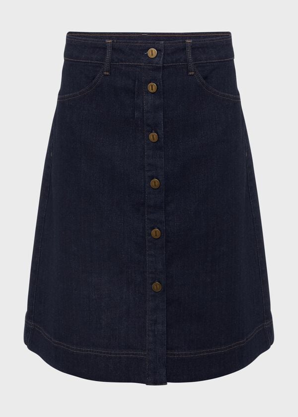Hobbs Tabatha Denim Skirt Indigo