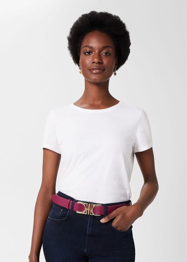 hobbs Tabitha Belt Warm Plum