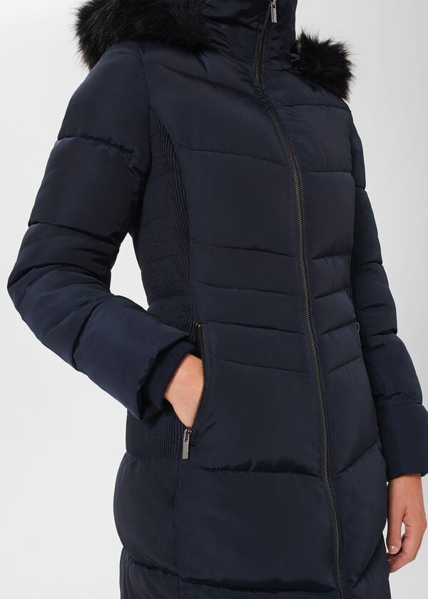 Hobbs Tali Puffer With Hood Navy