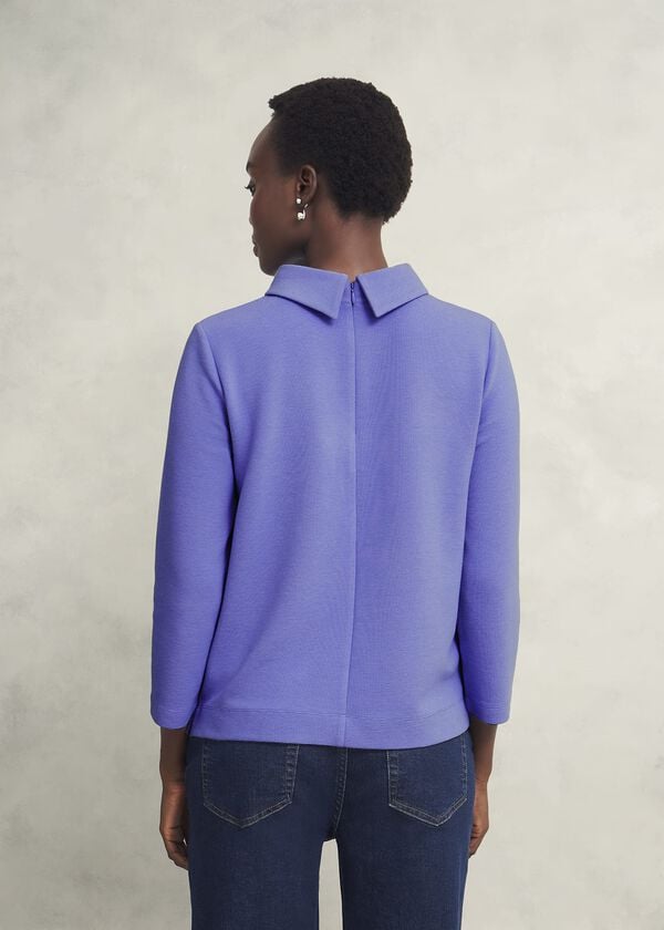 Hobbs Tali Textured Top Deep Sky Blue