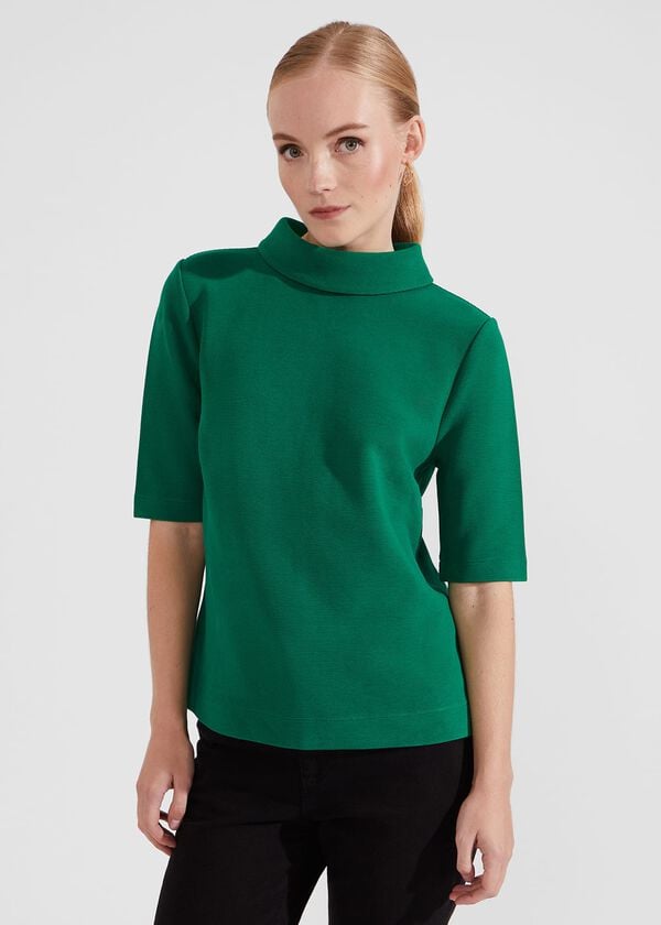 hobbs Tali Textured Top Malachite Green