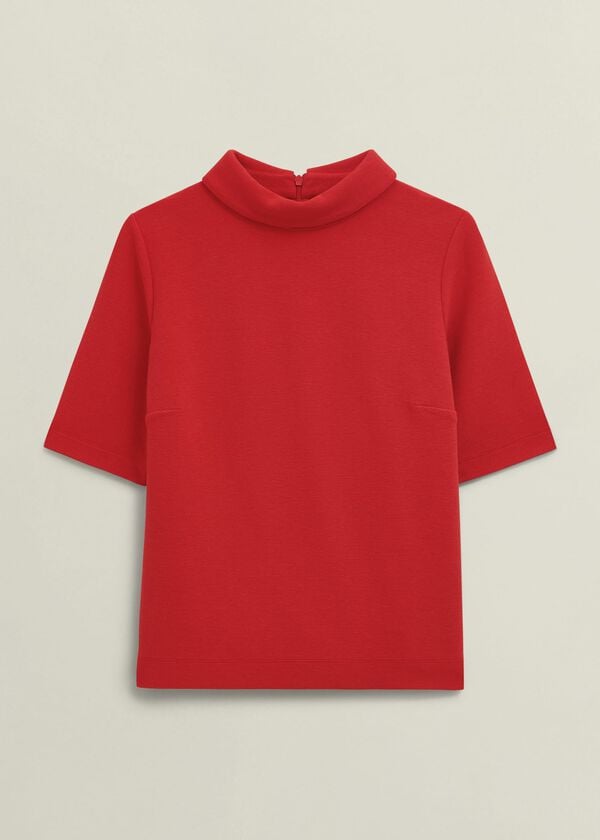 Hobbs Tali Textured Top Scarlet Red