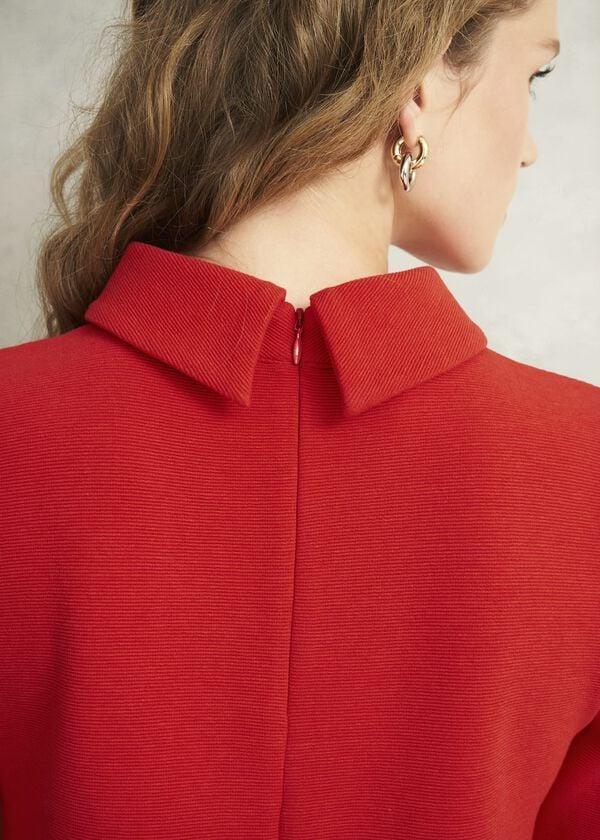 Hobbs Tali Textured Top Scarlet Red