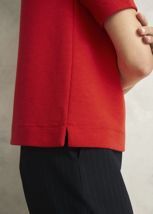Hobbs Tali Textured Top Scarlet Red