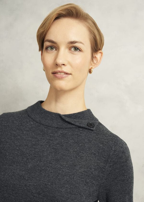 Hobbs Talia Jumper Charcoal Grey