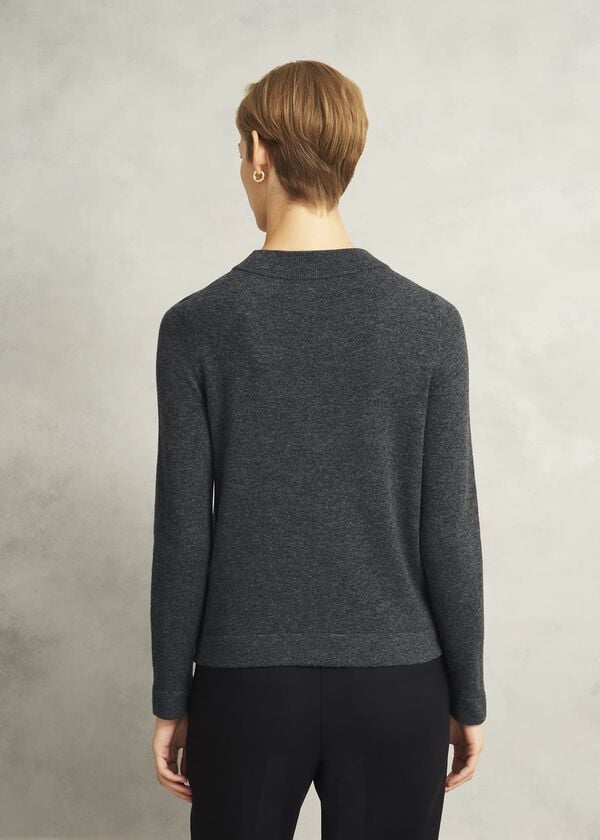 Hobbs Talia Jumper Charcoal Grey