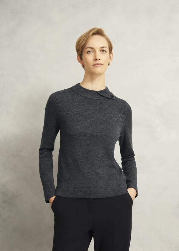 hobbs Talia Jumper Charcoal Grey