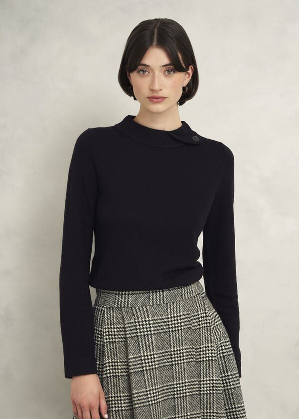 hobbs Talia Wool Cashmere Jumper Black