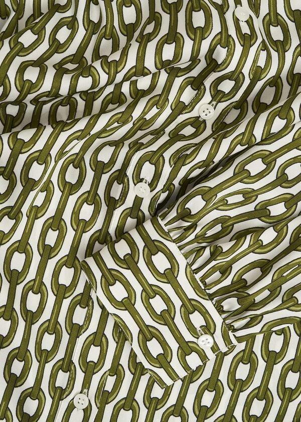 Hobbs Tallie Shirt Ivory Green