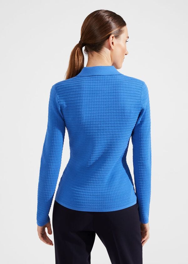 Hobbs Tamara Polo Jumper Fjord Blue