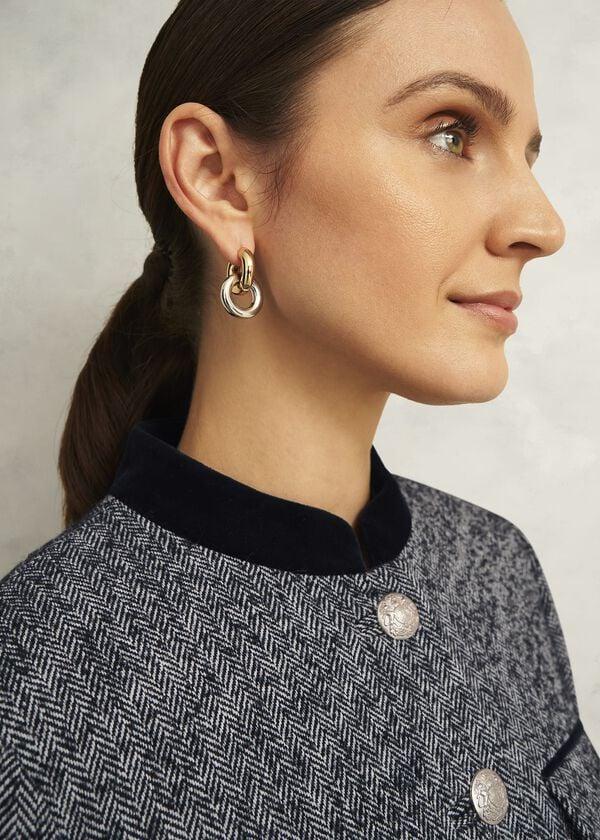 Hobbs Tammie Wool Blend Jacket Black Ivory