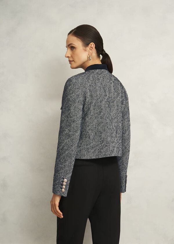 Hobbs Tammie Wool Blend Jacket Black Ivory