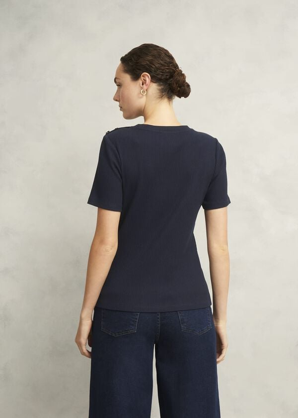 Hobbs Tamsin T-Shirt Navy