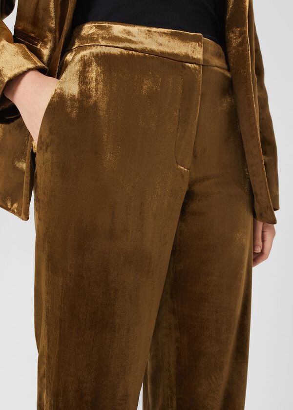 Hobbs Tamzin Wide Trousers Gold
