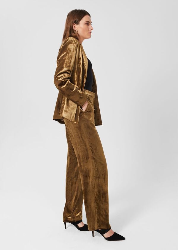 Hobbs Tamzin Wide Trousers Gold