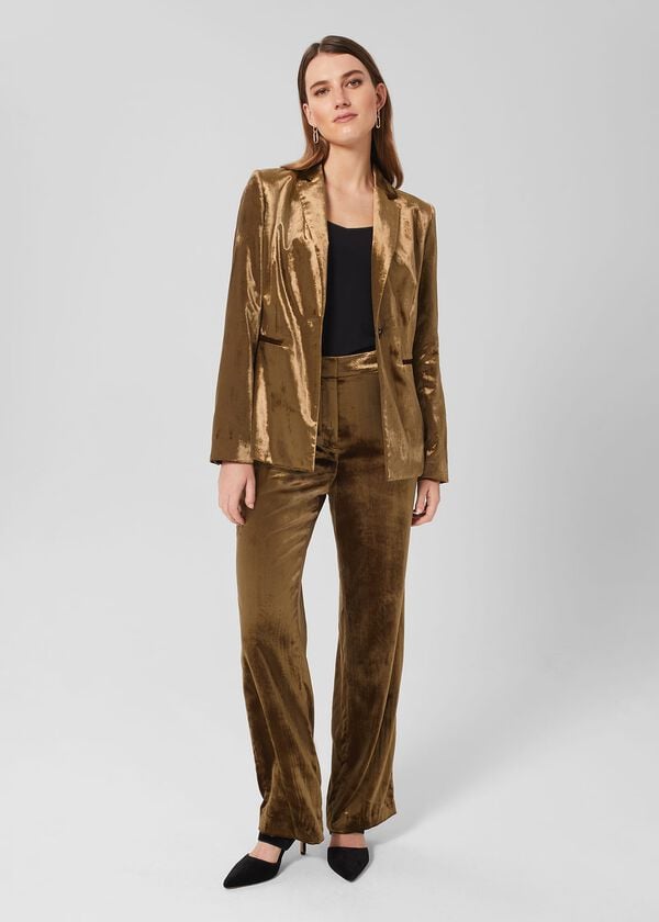hobbs Tamzin Wide Trousers Gold