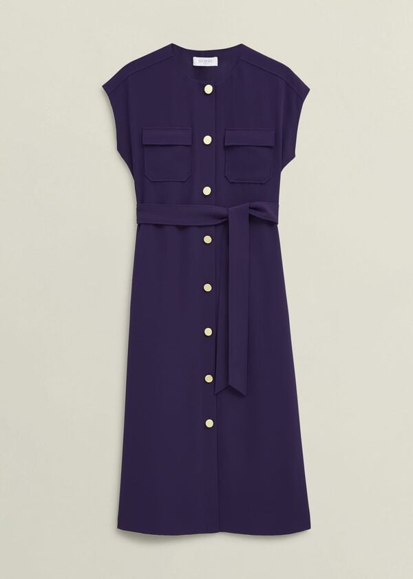 Hobbs Tania Dress Grape Purple