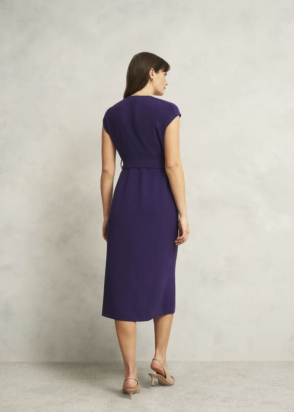 Hobbs Tania Dress Grape Purple