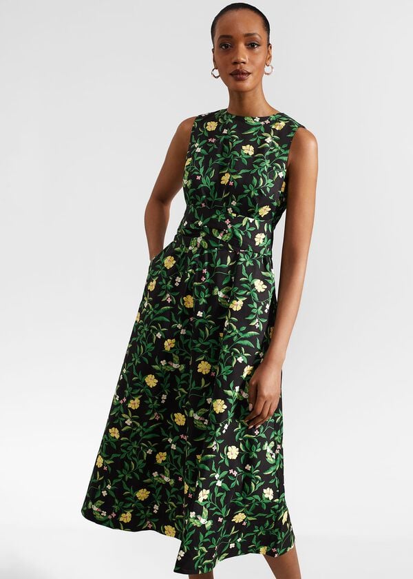 Hobbs Tanya Dress Black Multi