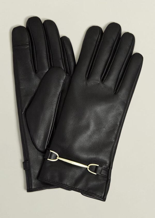 hobbs Tara Leather Gloves Black
