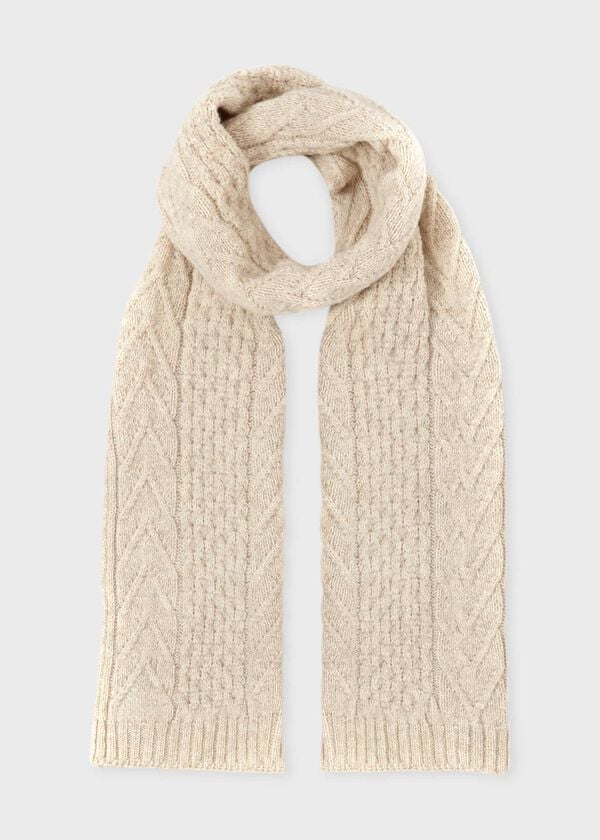 Hobbs Taylor Cable Scarf Natural