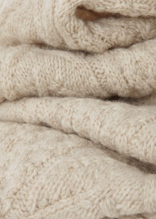 Hobbs Taylor Cable Scarf Natural