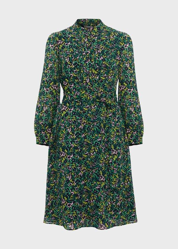 Hobbs Taylor Dress Green Multi
