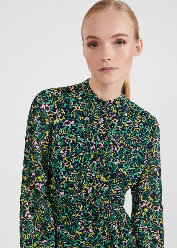 Hobbs Taylor Dress Green Multi