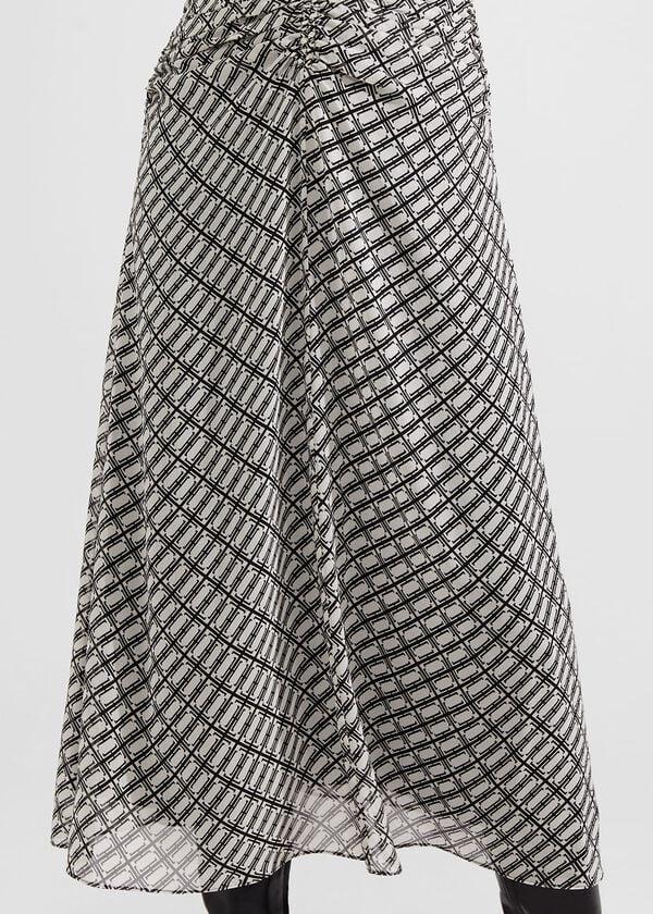 Hobbs Tegan Silk Dress Ivory Multi