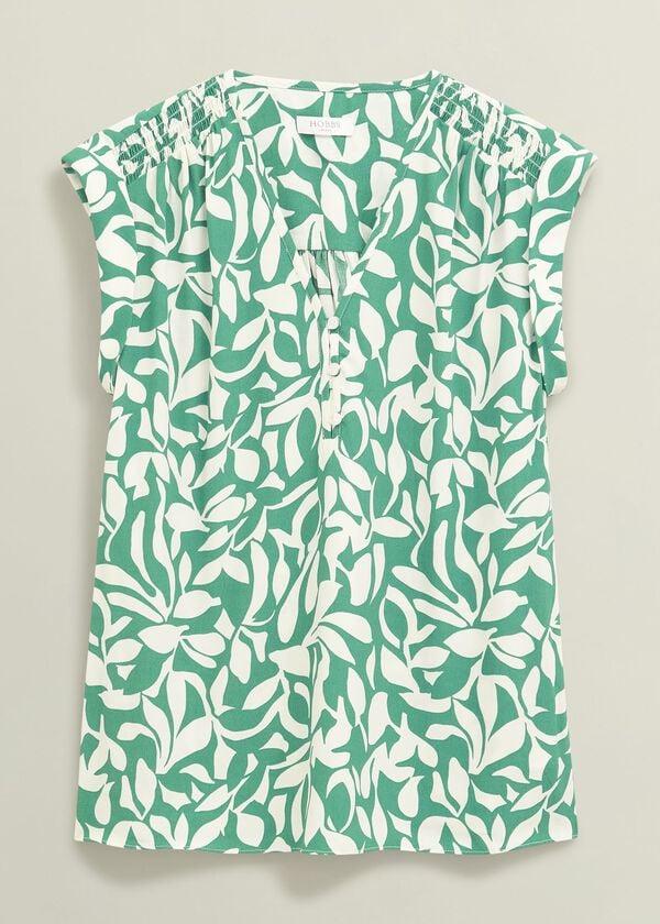 Hobbs Teresa Top Green Ivory