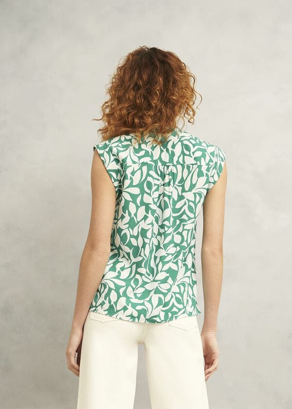 Hobbs Teresa Top Green Ivory