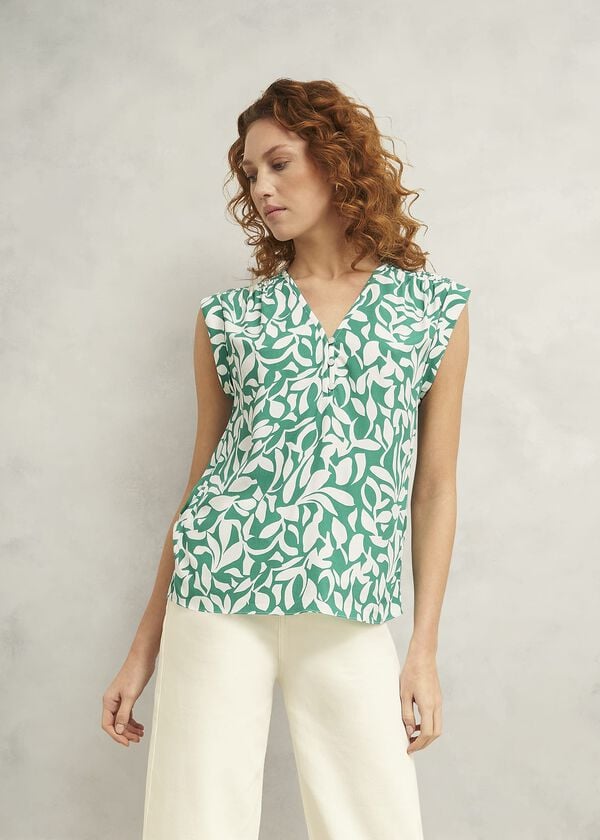 hobbs Teresa Top Green Ivory