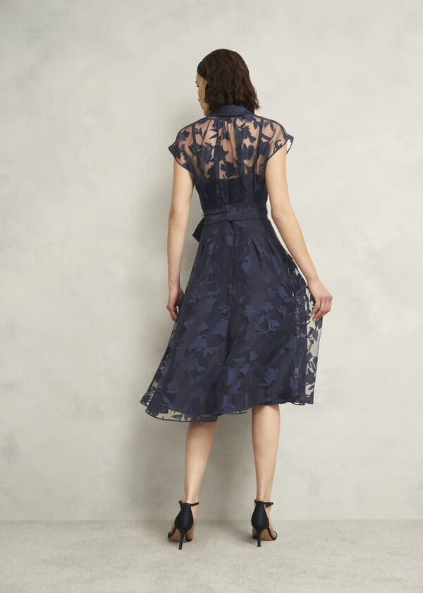 Hobbs Tess Shirt Dress Midnight Navy