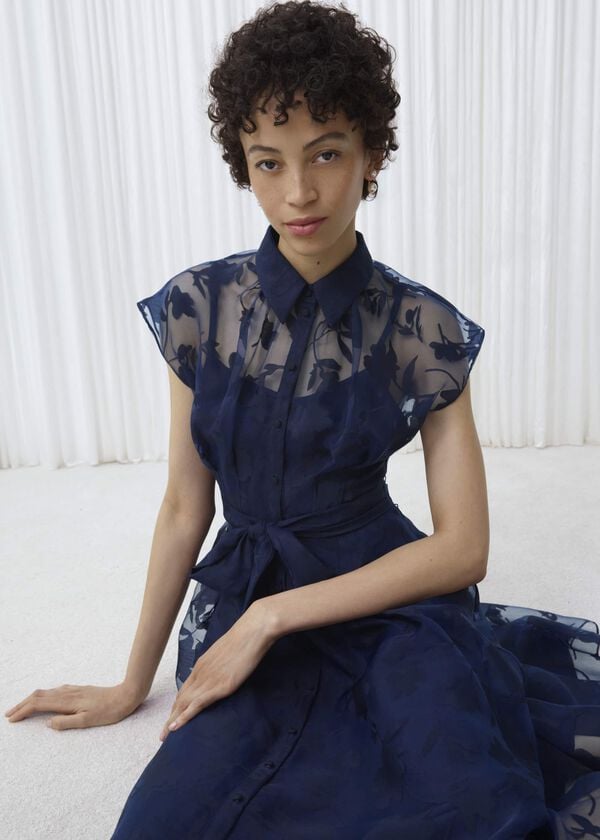 hobbs Tess Shirt Dress Midnight Navy