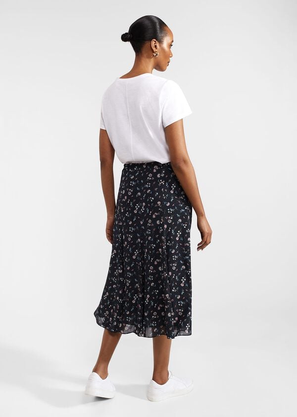 Hobbs Tess Skirt Navy Multi