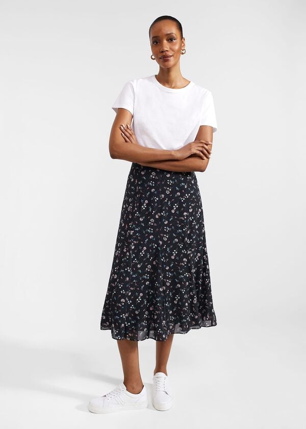 hobbs Tess Skirt Navy Multi