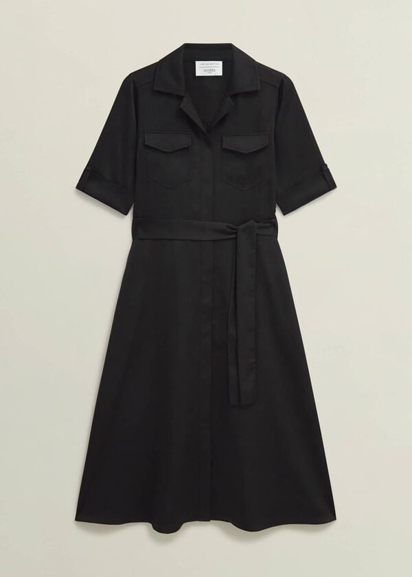 Hobbs Towneley Satin Dress Black