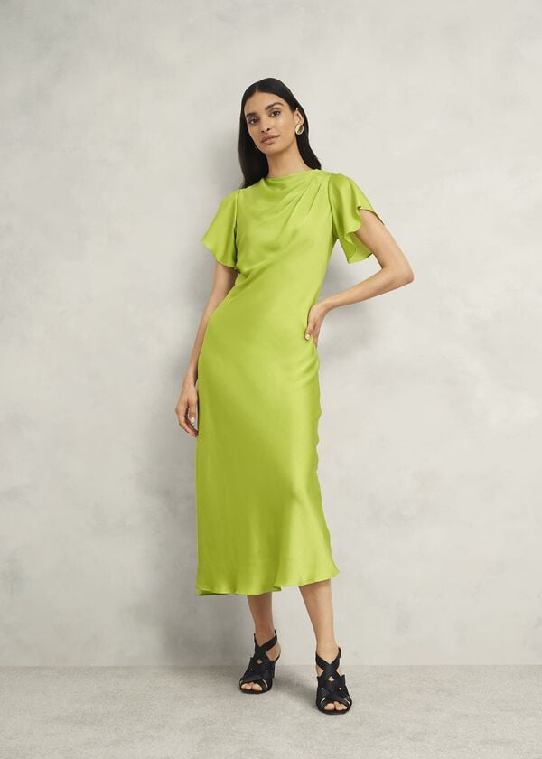 hobbs Tremeer Dress Lime Green