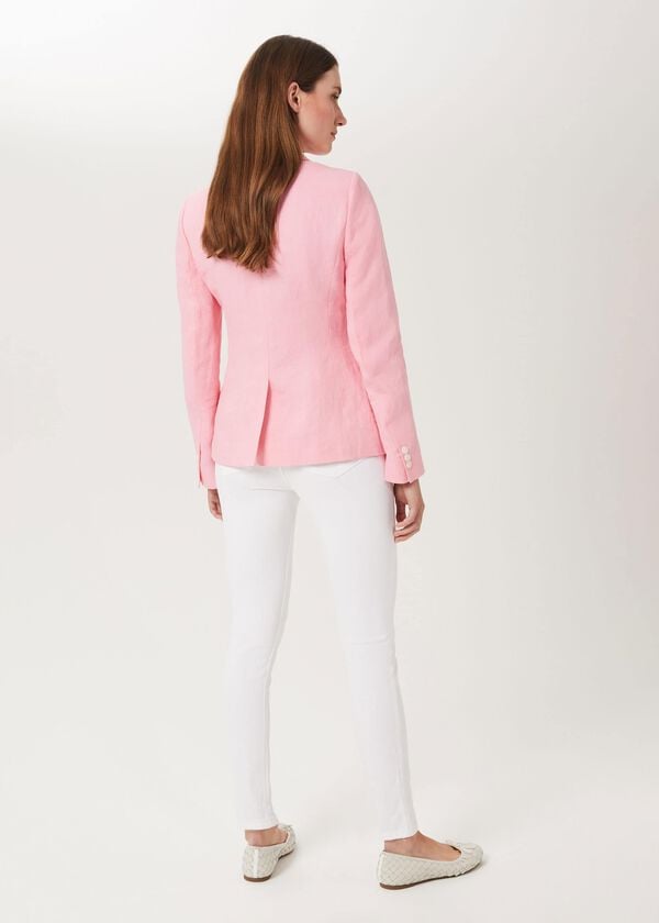 Hobbs Trent Linen Jacket Pink