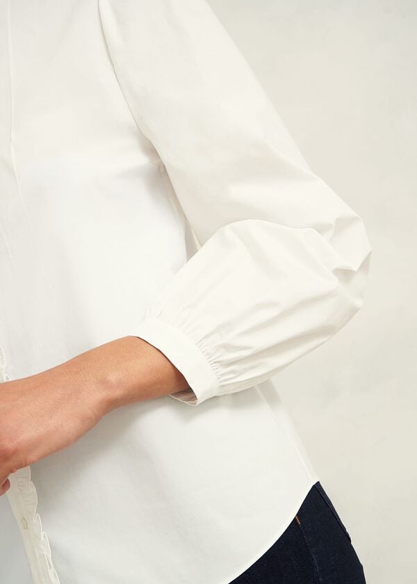 Hobbs Trinity Cotton Blouse White