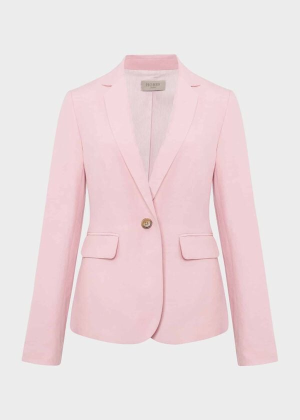 Hobbs Trinity Silk Blend Jacket Pale Pink