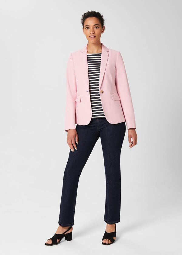 hobbs Trinity Silk Blend Jacket Pale Pink
