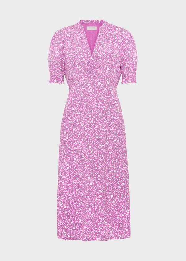 Hobbs Tullia Dress Pink Ivory